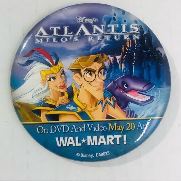 Atlantis Milo's Return Pin Button Movie Walmart - Picture 1 of 3